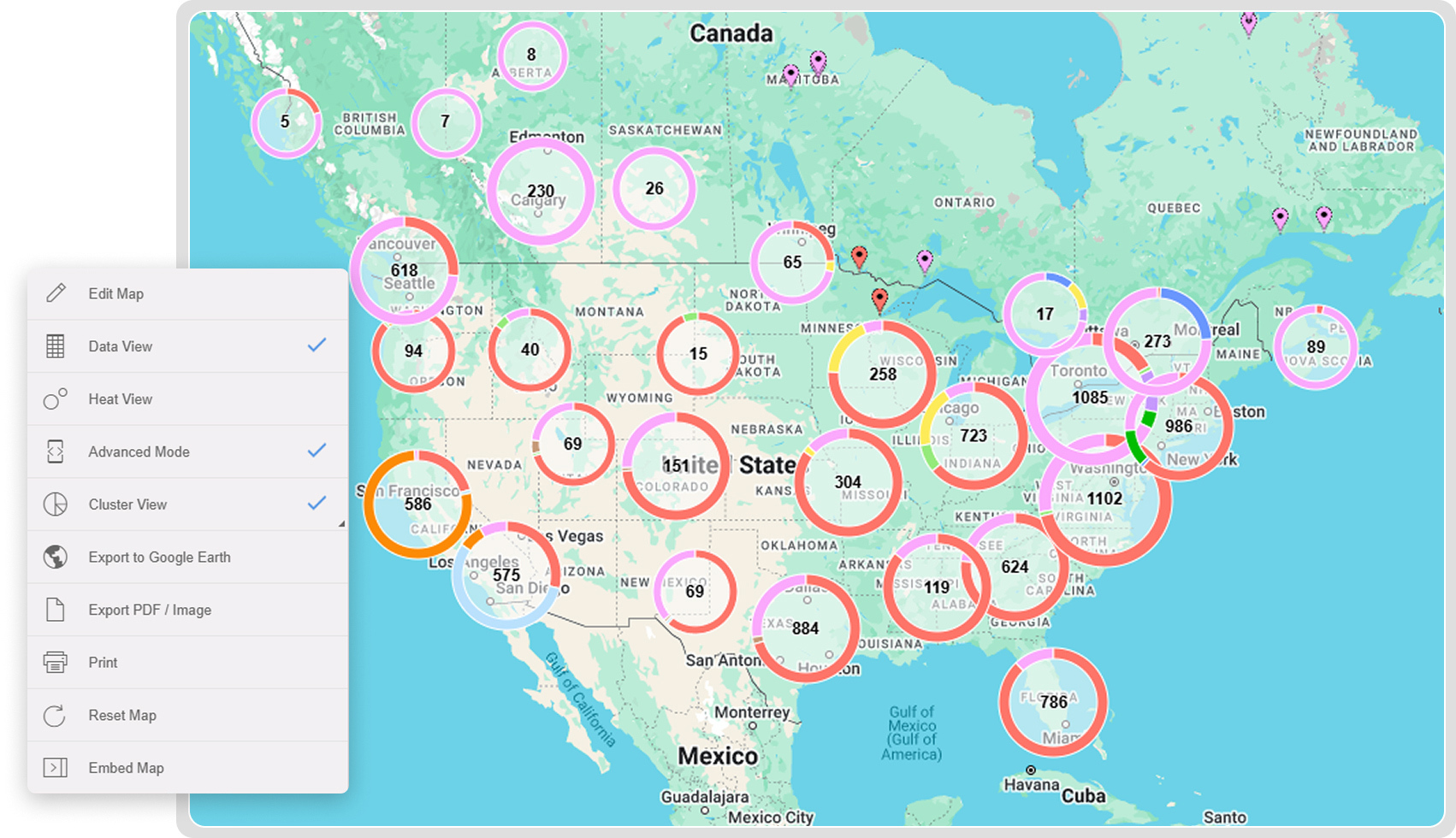 BatchGeo's professional customer mapping software interface demonstration